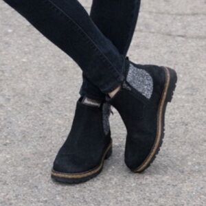 Earth Women Aydin Boot Suede knit side panels cork sole inlay Sz 8.5 New in box